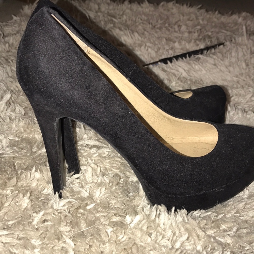 Suede heels